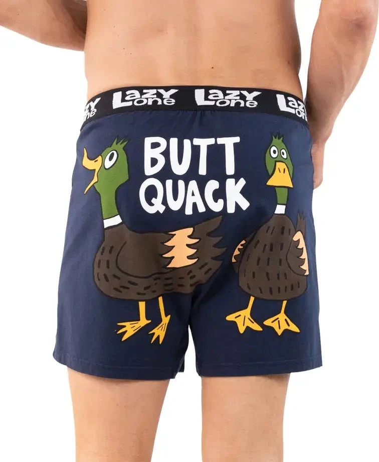 'Lazy One' Men's Butt Quack Boxer - Navy 3 'Lazy One' Men's Butt Quack Boxer - Navy