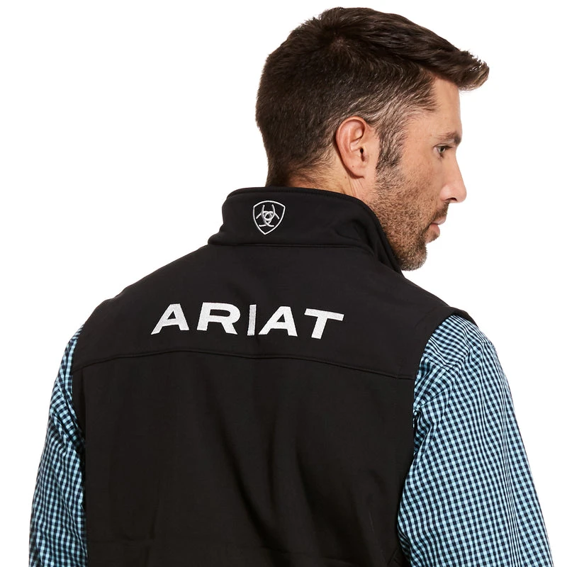 'Ariat' Men's Logo 2.0 Softshell Vest - Black 5 'Ariat' Men's Logo 2.0 Softshell Vest - Black - Image 3