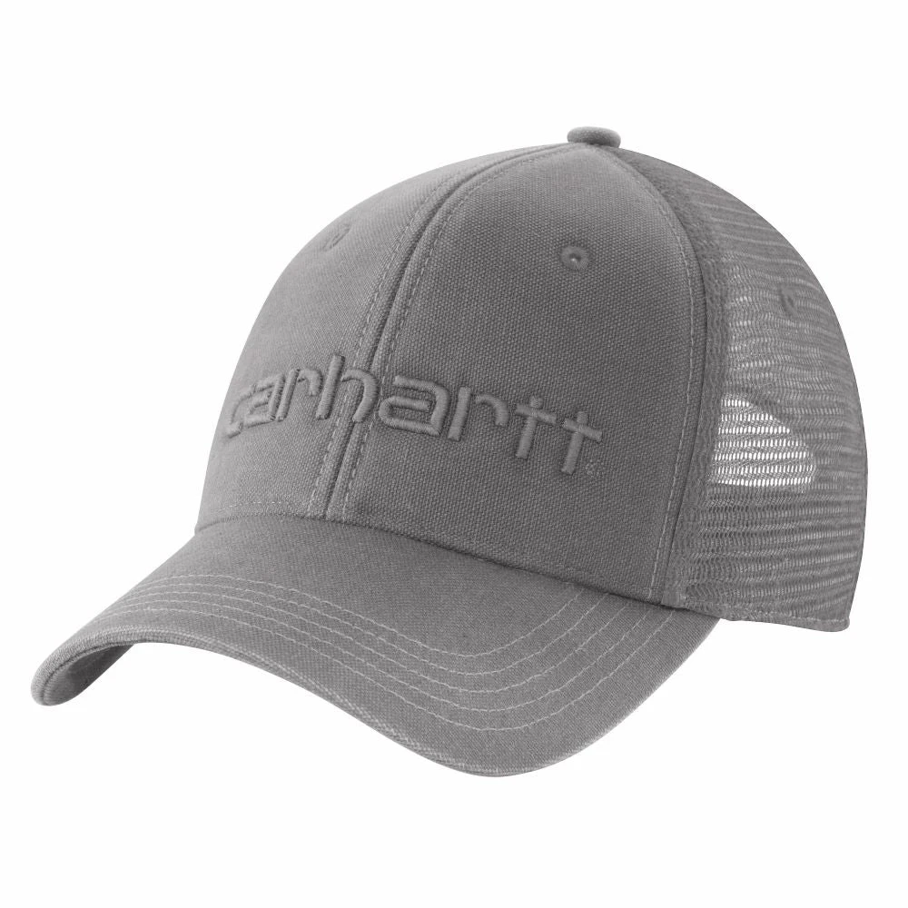 'Carhartt' Men's Canvas Mesh-Back Logo Graphic Cap - Asphalt 3 'Carhartt' Men's Canvas Mesh-Back Logo Graphic Cap - Asphalt