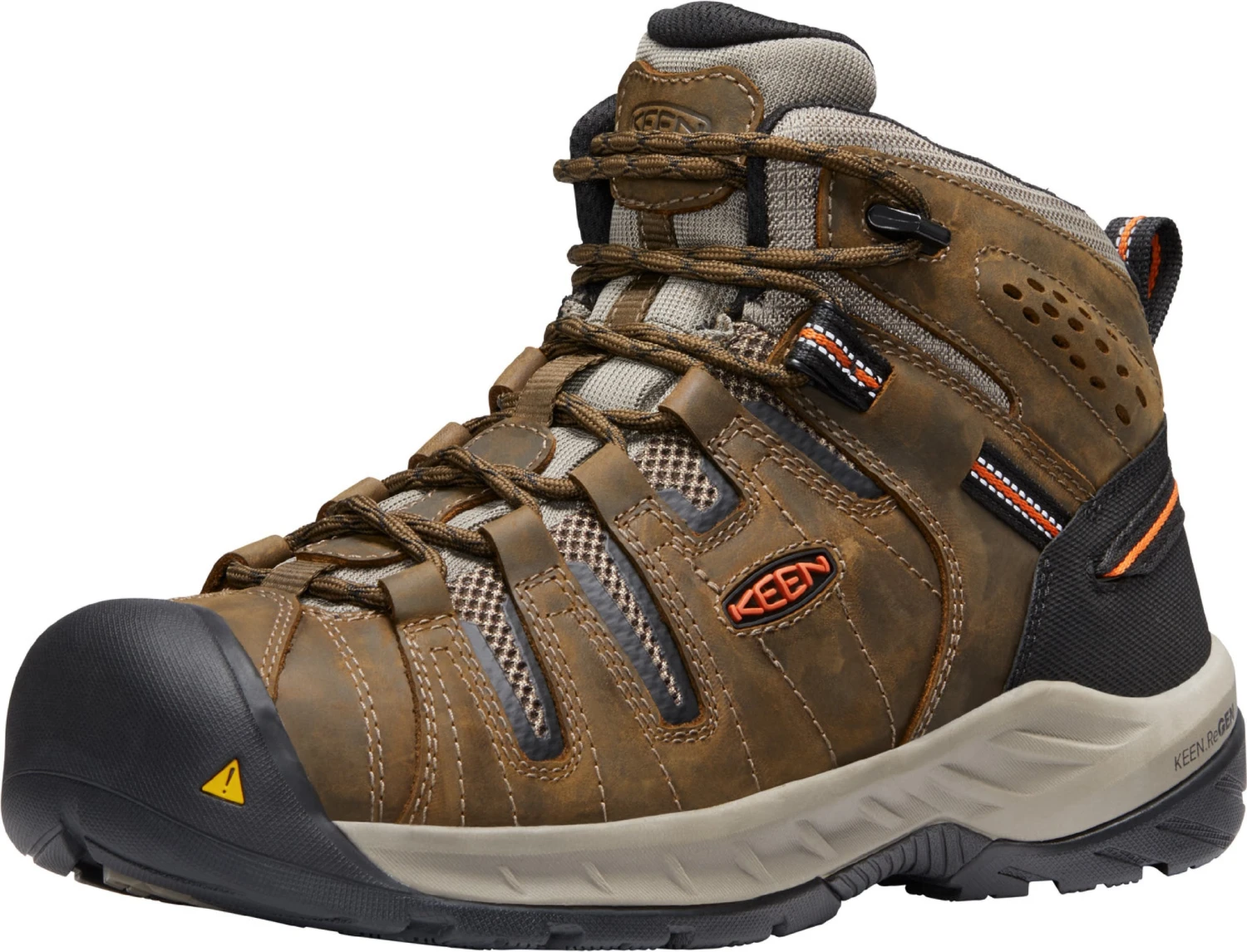 'Keen Utility' Men's Flint II Mid EH Soft Toe - Cascade Brown / Burnt Ochre 7 'Keen Utility' Men's Flint II Mid EH Soft Toe - Cascade Brown / Burnt Ochre - Image 5