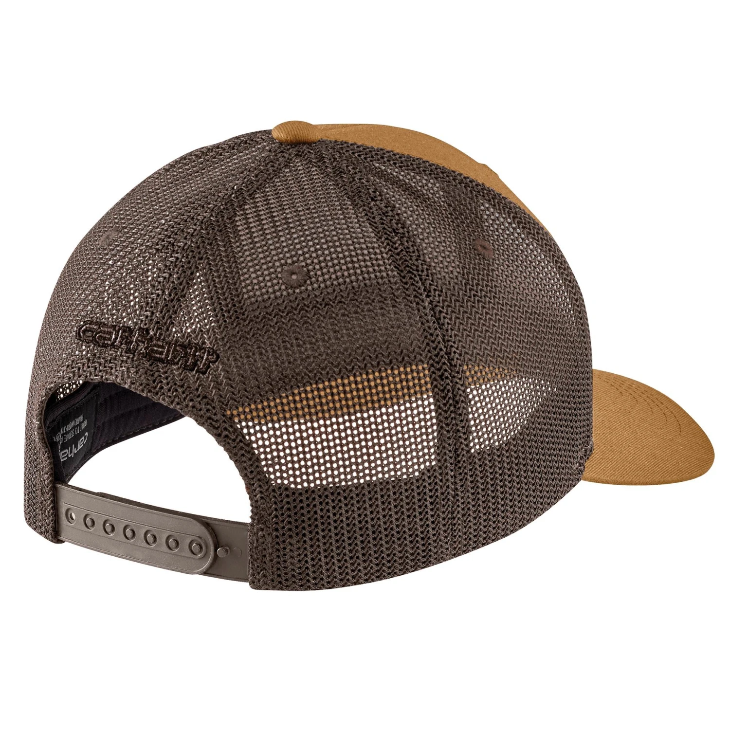 Carhartt Men's Rugged Flex Twill Mesh-Back Logo Patch Cap - Carhartt Brown 4 Carhartt Men's Rugged Flex Twill Mesh-Back Logo Patch Cap - Carhartt Brown - Image 2