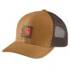 Carhartt Men's Rugged Flex Twill Mesh-Back Logo Patch Cap - Carhartt Brown -Outdoor Clothing Store 105216 BRN MF22 e 2 1024x1024@2x