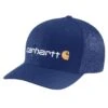 'Carhartt' Men's Rugged Flex Fitted Canvas Mesh-Back Logo Graphic Cap - Scout Blue -Outdoor Clothing Store 105353 SCU MS22 1024x1024@2x