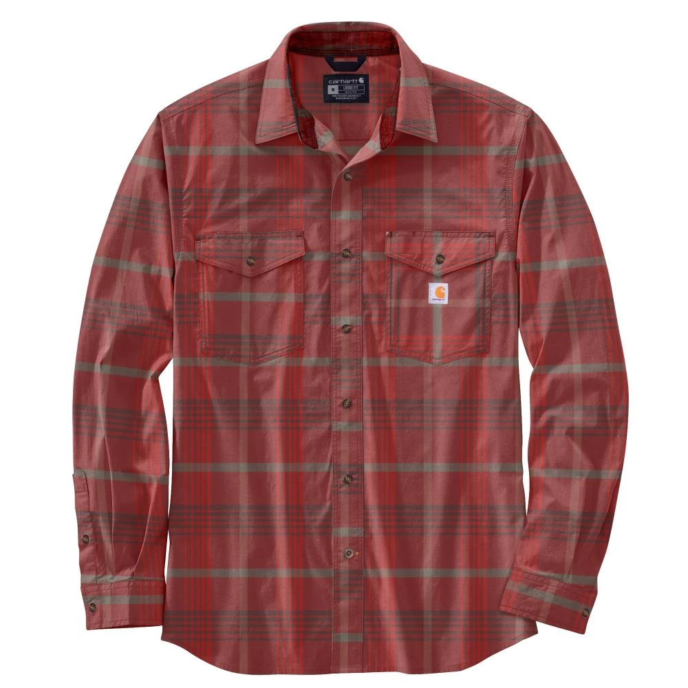 'Carhartt' Men's Rugged Flex® Lightweight Button Down - Chili Pepper 3 'Carhartt' Men's Rugged Flex® Lightweight Button Down - Chili Pepper