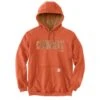 'Carhartt' Men's Midweight Felt Logo Hoodie - Desert Orange Heather -Outdoor Clothing Store 105494 Q38 MF22 e 1024x1024@2x