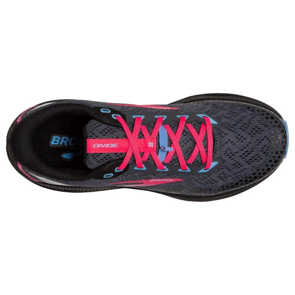'Brooks' Women's Divide 3 - Ebony / Black / Diva Pink 4 'Brooks' Women's Divide 3 - Ebony / Black / Diva Pink - Image 2