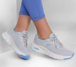 'Skechers' Women's Arch Fit-Infinity - Gray / Blue -Outdoor Clothing Store 149722 GYBL B 1024x1024@2x