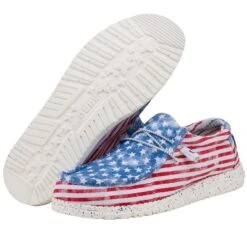 'Hey Dude' Men's Wally - Stars 'N Stripes -Outdoor Clothing Store 150202699 WALLY STARS N STRIPES 3 1024x1024@2x