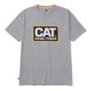 'Caterpillar' Men's Diesel Power Tee - Heather Grey / Yellow -Outdoor Clothing Store 1510451 13091 Heather Grey Yellow LF 01 1024x1024@2x