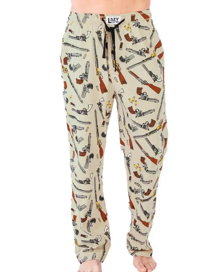 'Lazy One' Men's Old West Gun PJ Pant - Tan 3 'Lazy One' Men's Old West Gun PJ Pant - Tan