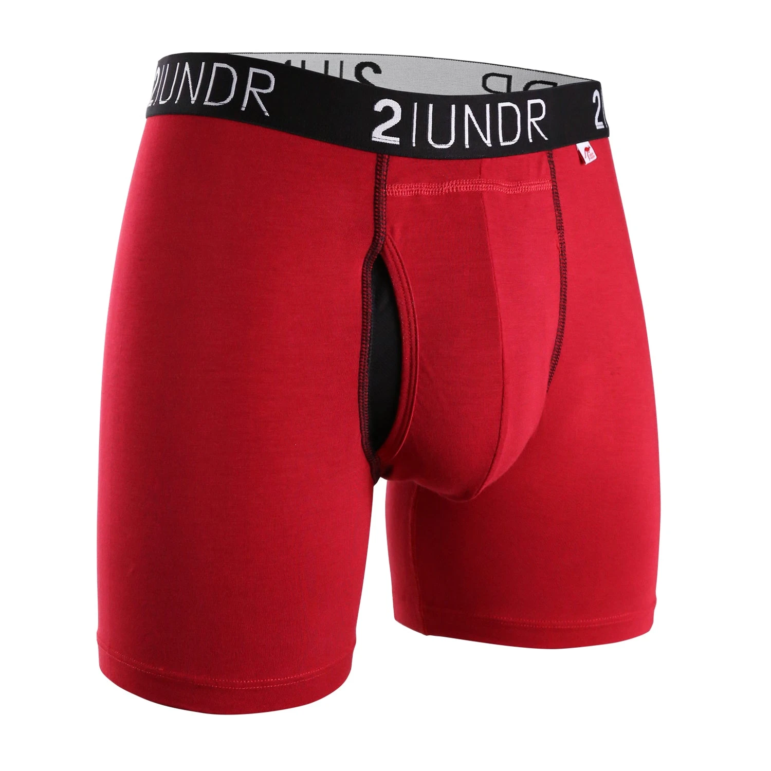 '2UNDR' Men's Swing Shift 6" Boxer Brief - Red 3 '2UNDR' Men's Swing Shift 6" Boxer Brief - Red