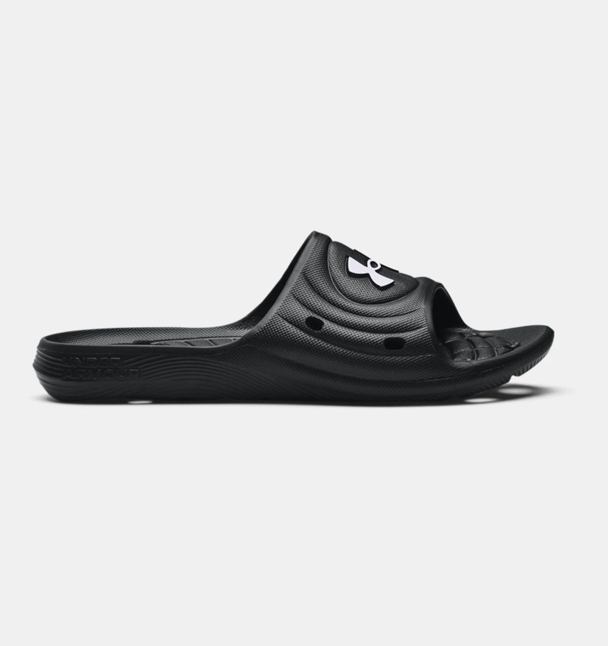 'Under Armour' Men's Locker IV Slide Sandal - Black / Black / White 3 'Under Armour' Men's Locker IV Slide Sandal - Black / Black / White