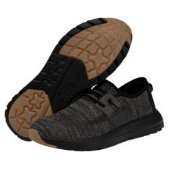 'Hey Dude' Men's Sirocco Sneaker - Black -Outdoor Clothing Store 40140 0WM SIROCCO BLACKNIGHT PAIRBOTTOM 1024x1024@2x