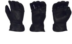 'Bear Knuckles' Double Wedge™ Fleece-Lined Water Resistant Cowhide Driver Glove - Black -Outdoor Clothing Store 409 1024x1024@2x