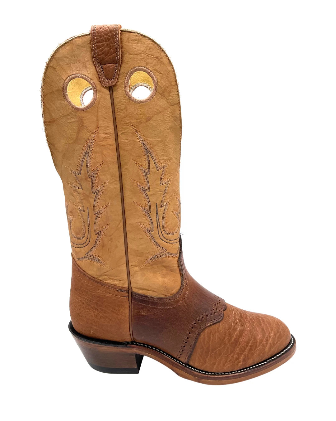 'Boulet' Men's 13" Buckaroo Western Round Toe - Cognac / Butterscotch 3 'Boulet' Men's 13" Buckaroo Western Round Toe - Cognac / Butterscotch