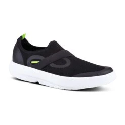 'OOFOS' Men's OOmg Mesh Low Slip On - White / Black -Outdoor Clothing Store 5080WHTBLK 1024x1024@2x