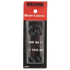 'Wolverine' Unisex 45" Boot Laces - Black / Gray