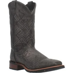 'Laredo' Men's 12" Axel Western Square Toe - Charcoal Black -Outdoor Clothing Store 7927 1 1024x1024@2x