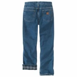 'Carhartt' Men's Relaxed Fit Heavyweight Flannel-Lined 5 Pocket Jean - Darkstone 5 'Carhartt' Men's Relaxed Fit Heavyweight Flannel-Lined 5 Pocket Jean - Darkstone -Outdoor Clothing Store B172 DST Back MS22 1024x1024@2x