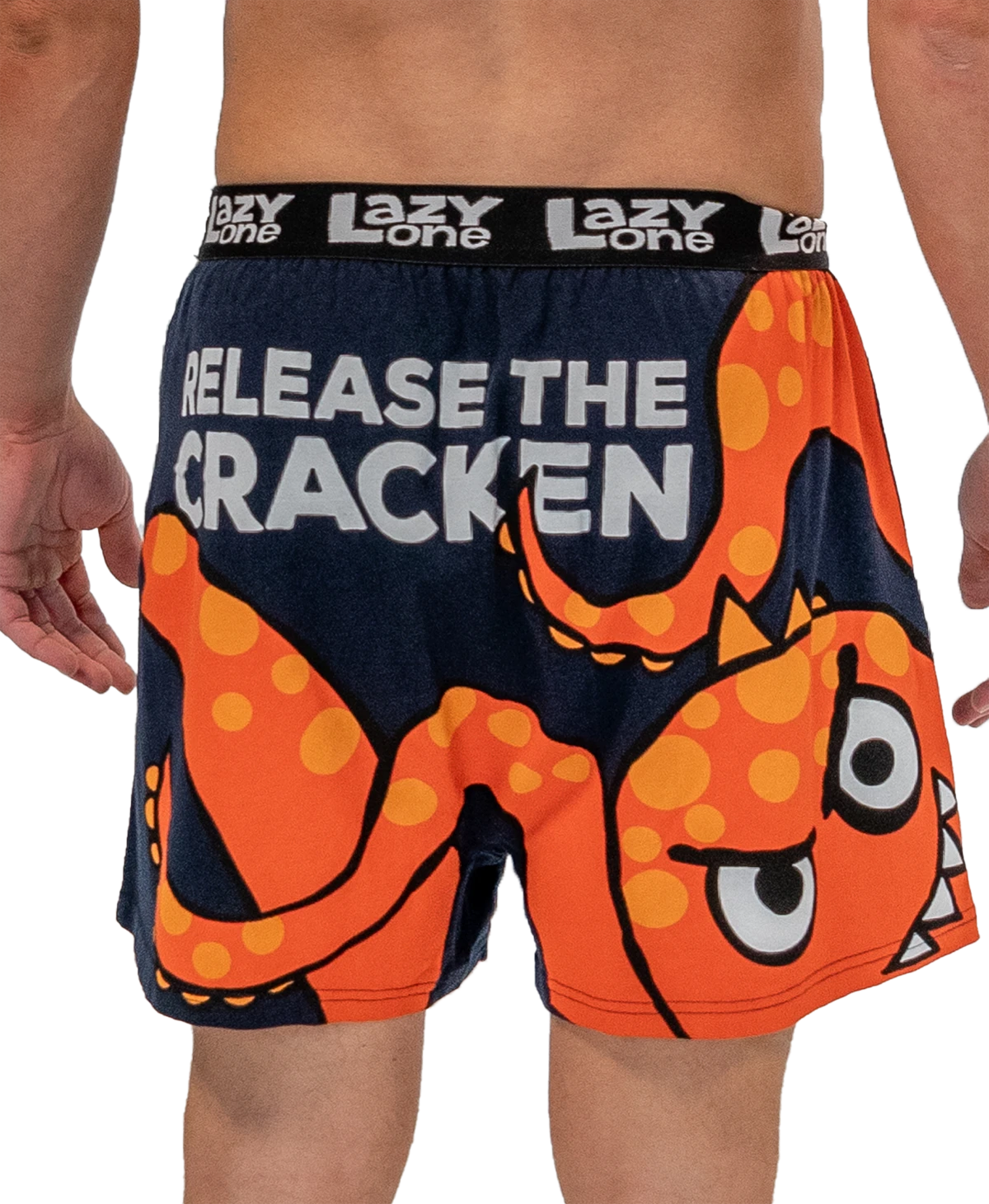 'Lazy One' Men's Release The Cracken Boxer - Navy / Orange 3 'Lazy One' Men's Release The Cracken Boxer - Navy / Orange