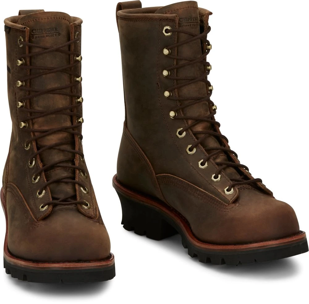 'Chippewa' Men's 8" Paladin Bay Apache WP Soft Toe - Brown 11 'Chippewa' Men's 8" Paladin Bay Apache WP Soft Toe - Brown - Image 9