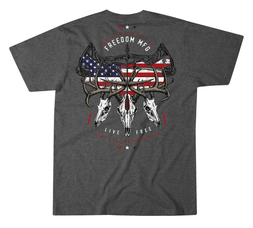 'Howitzer' Men's Freedom Hunt Short Sleeve Tee - Arctic Grey 3 'Howitzer' Men's Freedom Hunt Short Sleeve Tee - Arctic Grey
