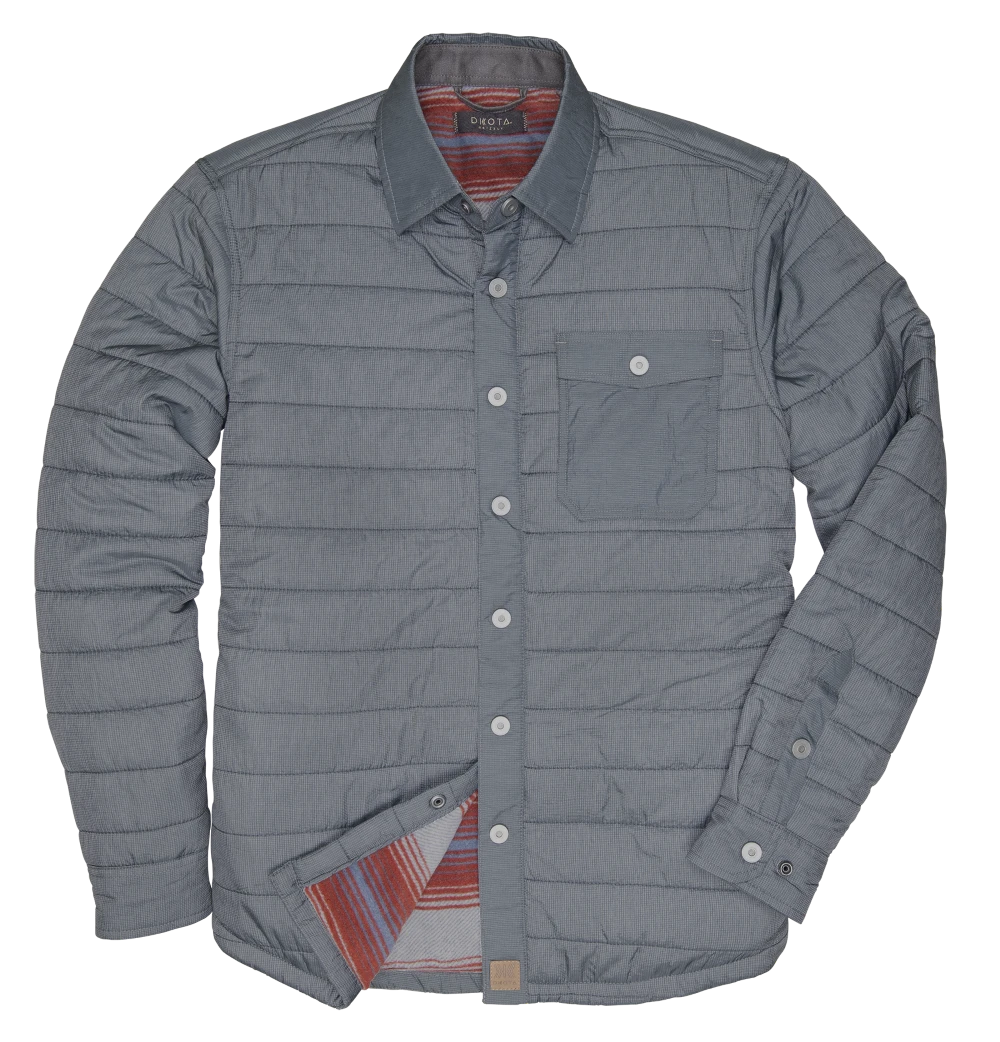 'Dakota Grizzly' Men's Lucas Quilted Jacket - Gunmetal 3 'Dakota Grizzly' Men's Lucas Quilted Jacket - Gunmetal