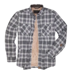 'Dakota Grizzly' Men's Ivan Sherpa Lined Shacket - Ash