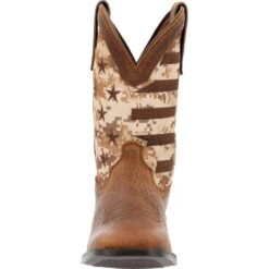 'Durango' Men's 11" Westward Saddlehorn Digital Camo Flag - Brown -Outdoor Clothing Store DDB0397 front 1024x1024@2x