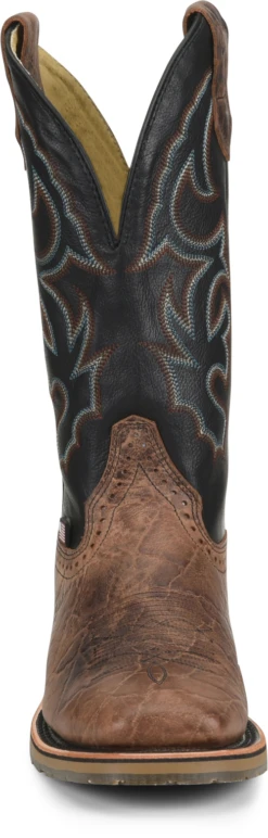'Double H' Men's 12" Grissom SR Square Toe I.C.E. ™ Roper - Kenia Cognac / Summer Tan / Black 12 'Double H' Men's 12" Grissom SR Square Toe I.C.E. ™ Roper - Kenia Cognac / Summer Tan / Black -Outdoor Clothing Store DH4644 500xauto Toe 1024x1024@2x