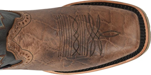 'Double H' Men's 12" Grissom SR Square Toe I.C.E. ™ Roper - Kenia Cognac / Summer Tan / Black 4 'Double H' Men's 12" Grissom SR Square Toe I.C.E. ™ Roper - Kenia Cognac / Summer Tan / Black - Image 2