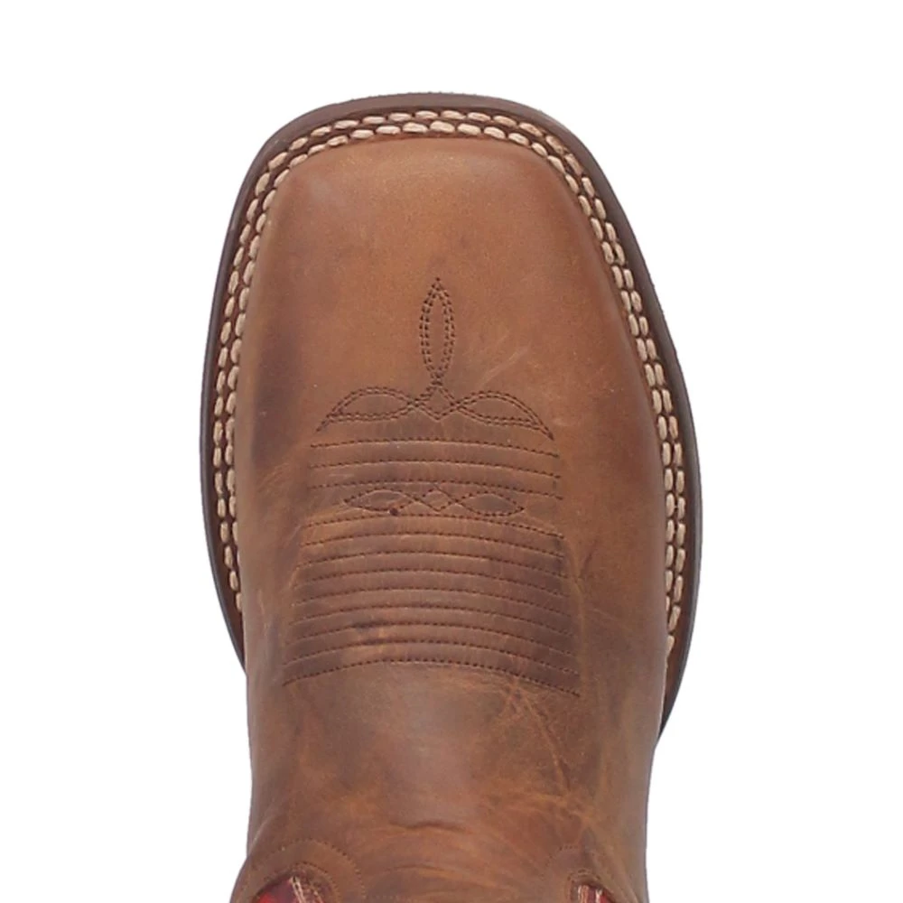 'Dan Post' Men's 11" Killeen Western Square Toe - Tan / Red 4 'Dan Post' Men's 11" Killeen Western Square Toe - Tan / Red - Image 2