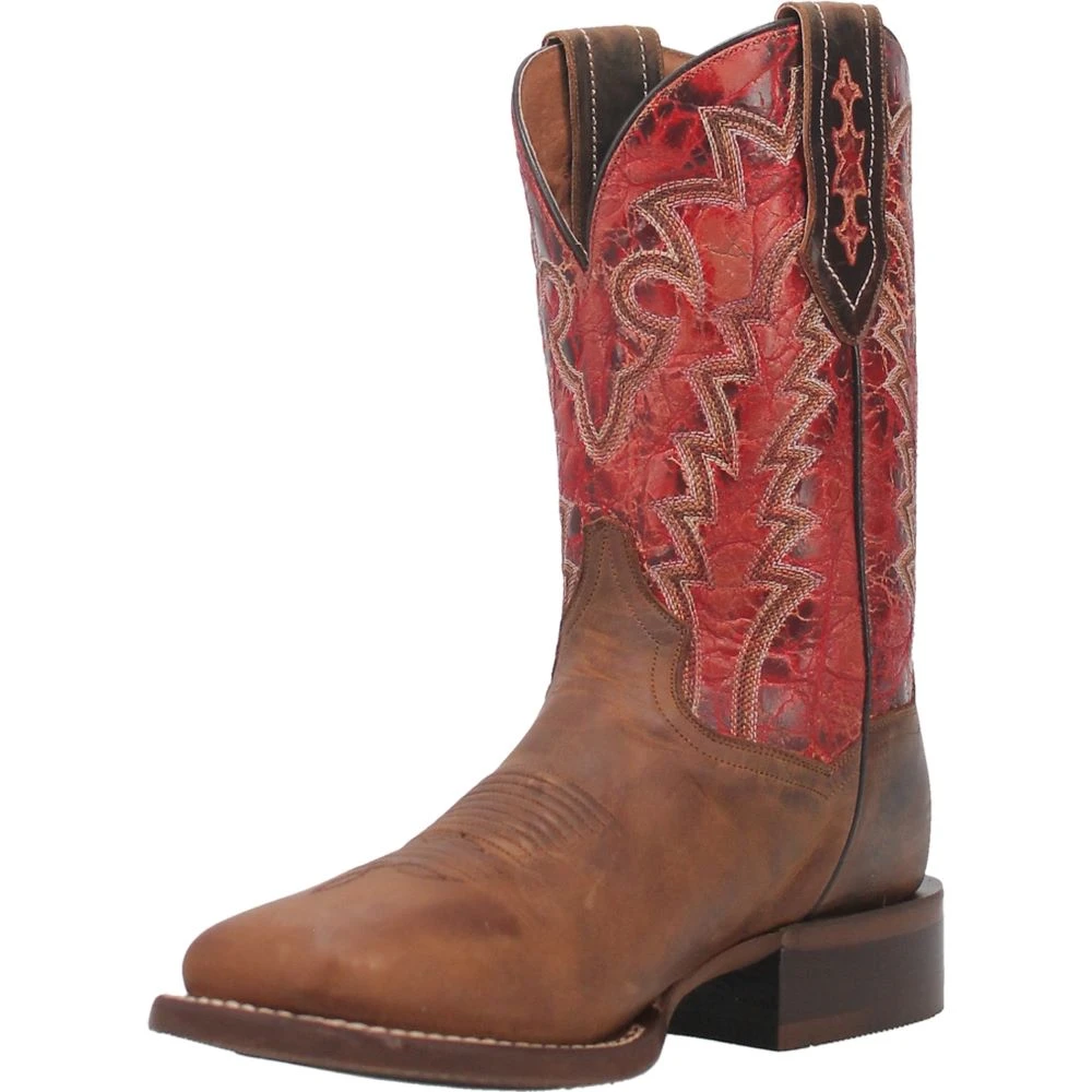 'Dan Post' Men's 11" Killeen Western Square Toe - Tan / Red 9 'Dan Post' Men's 11" Killeen Western Square Toe - Tan / Red - Image 7