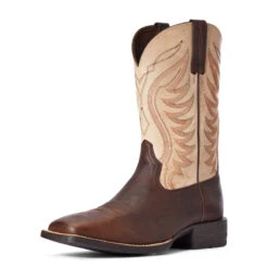 'Ariat' Men's 11" Amos Western Square Toe - Brown / Tan 11 'Ariat' Men's 11" Amos Western Square Toe - Brown / Tan -Outdoor Clothing Store F20 MNS WEST 10034045 3 4 front 1024x1024@2x