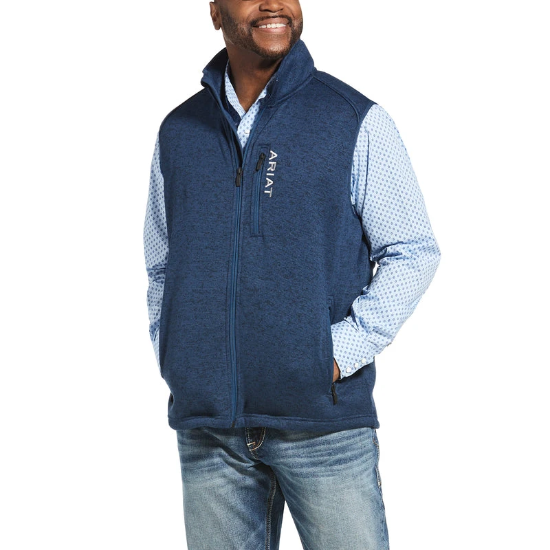 'Ariat' Men's Caldwell Full Zip Vest - Indigo Heather 3 'Ariat' Men's Caldwell Full Zip Vest - Indigo Heather