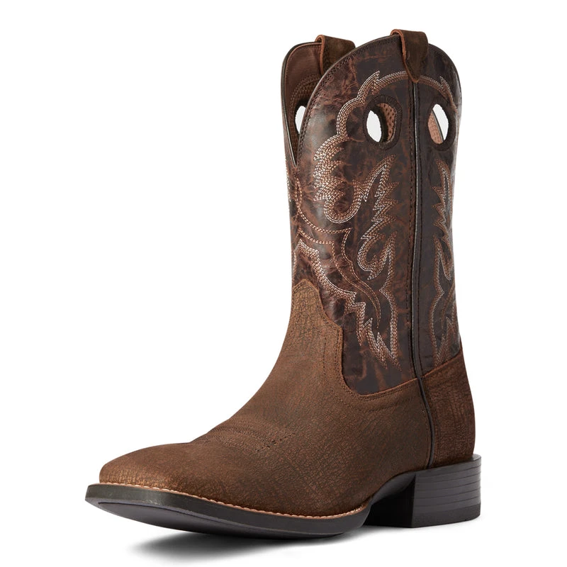 'Ariat' Men's Sport Buckout Square Toe - Brown 6 'Ariat' Men's Sport Buckout Square Toe - Brown - Image 4