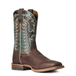 'Ariat' Men's Stinger Square Toe - Brown / Blue -Outdoor Clothing Store F21 MNS WEST 10038504 medial 1024x1024@2x