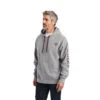 'Ariat' Men's Ariat Logo Hoodie - Heather Grey -Outdoor Clothing Store F21 MNS WEST 10040817 front 1024x1024@2x