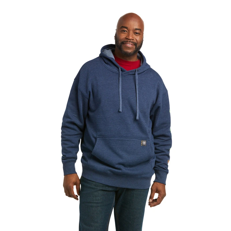 'Ariat' Men's Rebar Graphic Hoodie - Navy Heather 3 'Ariat' Men's Rebar Graphic Hoodie - Navy Heather