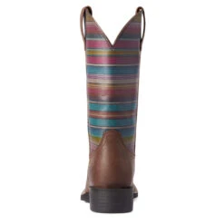 'Ariat' Women's Round Up Square Toe - Brown / Serape -Outdoor Clothing Store F21 WMS WEST 10038421 heel 1024x1024@2x