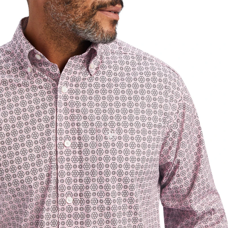 'Ariat' Men's Pro Series Filmore Classic Fit Button Down - Lilac 4 'Ariat' Men's Pro Series Filmore Classic Fit Button Down - Lilac - Image 2