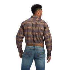 'Ariat' Men's Fletcher Classic Fit Button Down - Claret -Outdoor Clothing Store F22 MNS WEST 10041747 back 1024x1024@2x