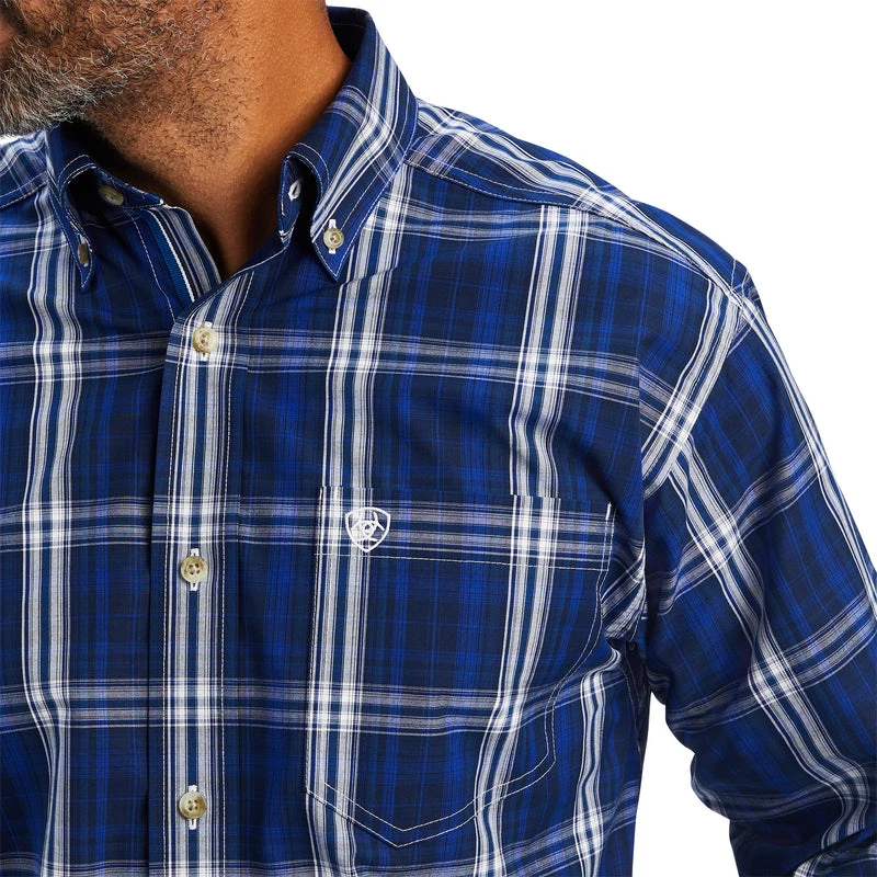 'Ariat' Men's Pro Series Burke Classic Fit Button Down - Dark Sapphire 4 'Ariat' Men's Pro Series Burke Classic Fit Button Down - Dark Sapphire - Image 2