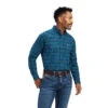 'Ariat' Men's Pro Series Braylen Classic Fit Button Down - Estate Blue -Outdoor Clothing Store F22 MNS WEST 10041765 front 1024x1024@2x