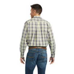 'Ariat' Men's Team Mabry Button Down - Macaw Green -Outdoor Clothing Store F22 MNS WEST 10041785 back 1024x1024@2x