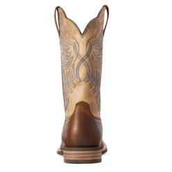 'Ariat' Men's 12" Everlite Blazin Western Square Toe - Whole Wheat / Sand Dollar -Outdoor Clothing Store F22 MNS WEST 10042436 heel 1024x1024@2x