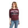 'Ariat' Women's Desert Ride Crewneck Sweatshirt - Maroon Banner 2 'Ariat' Women's Desert Ride Crewneck Sweatshirt - Maroon Banner -Outdoor Clothing Store F22 WMS WEST 10042311 front 1024x1024@2x