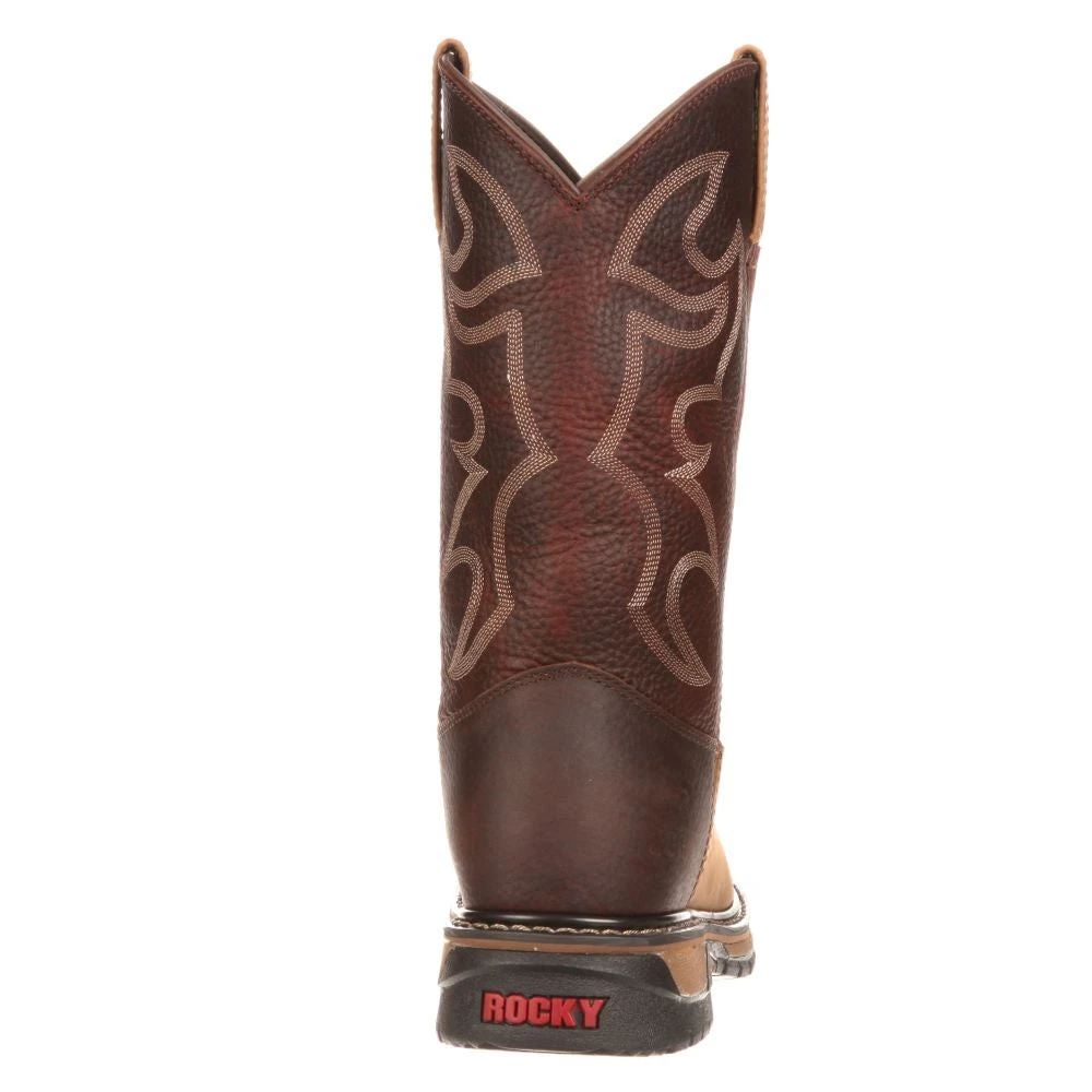 'Rocky' Men's 10" Original Ride Branson Roper WP Round Toe - Tan / Bridle Brown 7 'Rocky' Men's 10" Original Ride Branson Roper WP Round Toe - Tan / Bridle Brown - Image 5