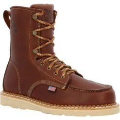 'Georgia Boot' Men's 8" Wedge Moc Toe EH Soft Toe - Brown 14 'Georgia Boot' Men's 8" Wedge Moc Toe EH Soft Toe - Brown -Outdoor Clothing Store GB00480 1024x1024@2x