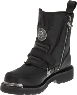 'Harley Davidson' Men's 6" Distortion Skull Zip Boot - Black -Outdoor Clothing Store HDM D94167 F15 091114 135 1024x1024@2x